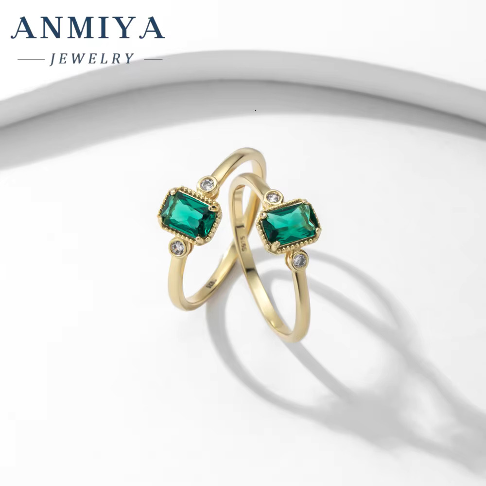 Accessories Women Fashion Jewelry Wedding Couple Set Sier Green Zircon Gold Medieval Rings