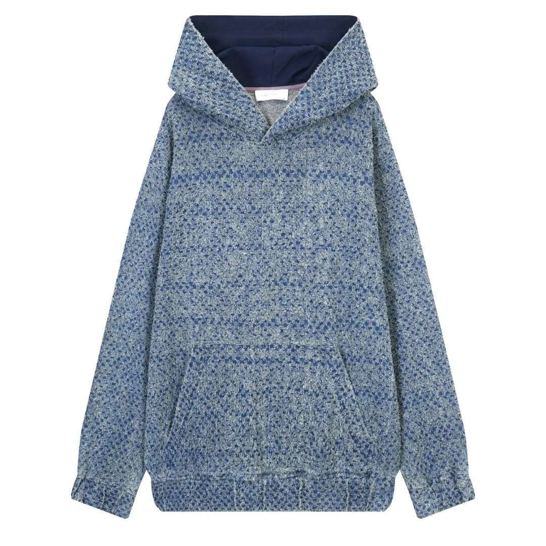 Pullover Denim Small Fragrant Wind Hoodie American Lazy Chic Woven Design Sense Of Men's And Women's Coats