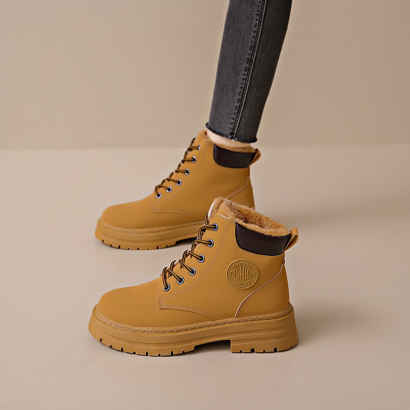 2025 New Designer Velvet High Top Martin Multifunctional Short Boots With Thickened And Velvet Casual Anti Slip Warm Cotton Shoes For Women s Snow Boo