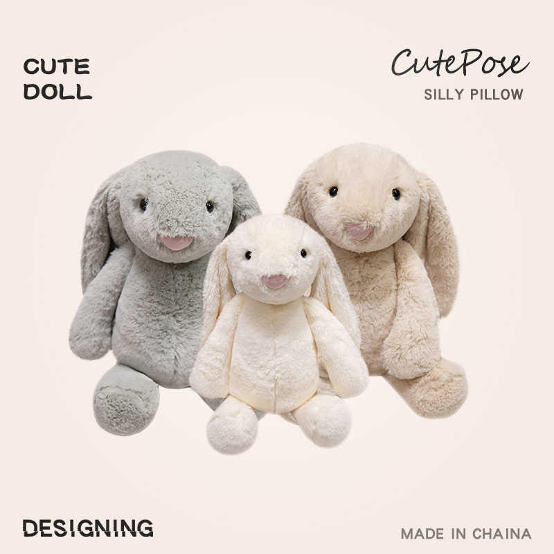 Plush Dolls Jelly Bonnie Rabbit Doll JC Dropped Ear Rabbit Plush Toy Shy Rabbit Doll Childrens Soothing Pillow Gift