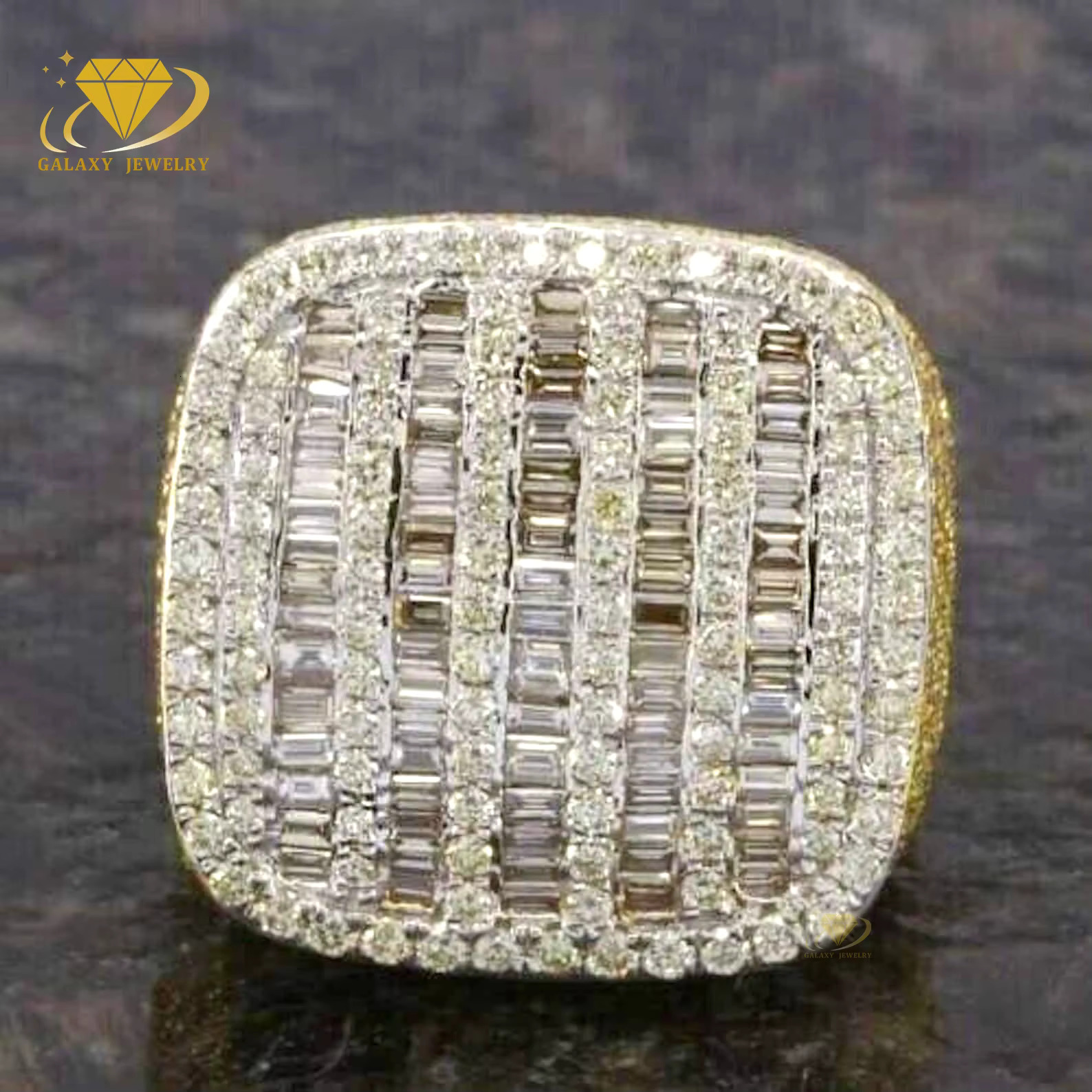 Jade ring, wedding fashion jewelry, men's clothing, chilled pure sier, gold-plated hip-hop ring