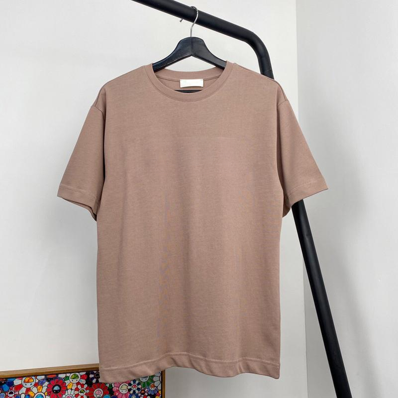 Classic Crew Neck Tees Casual High Street Shirt Simple Solid Print Tshirt Unisex Summer Breathable T-Shirt
