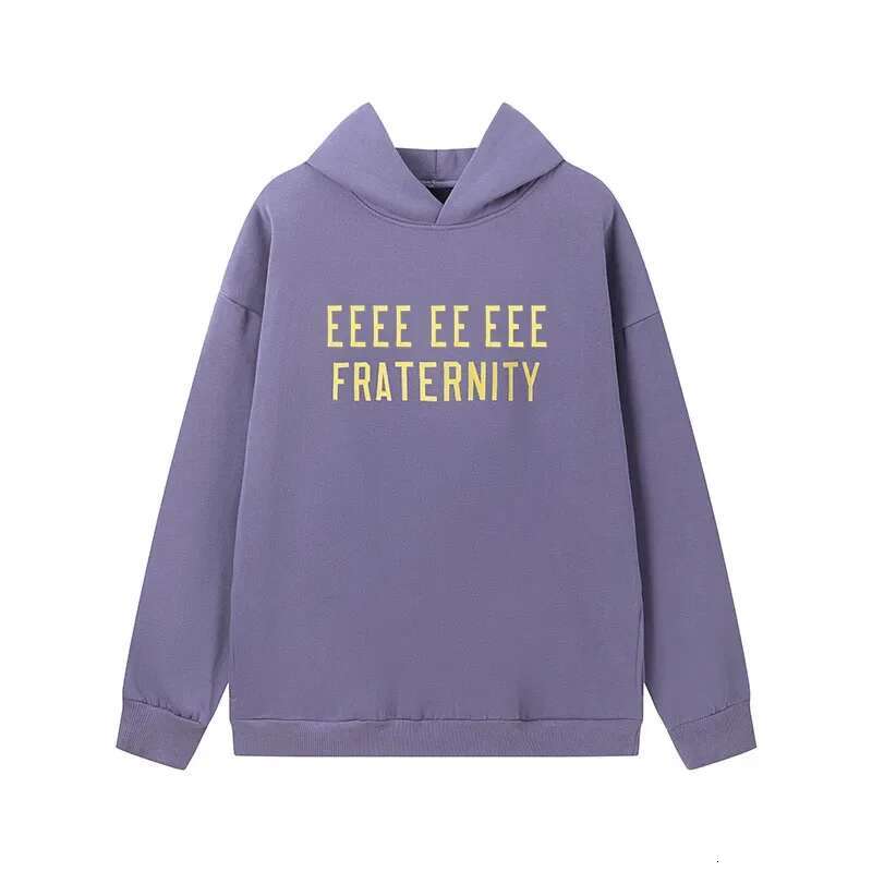 Fw24 Fashion Brand Chest Two Rows Letter Hoodies Design Men's High Street Cotton Loose Hoodie Sets