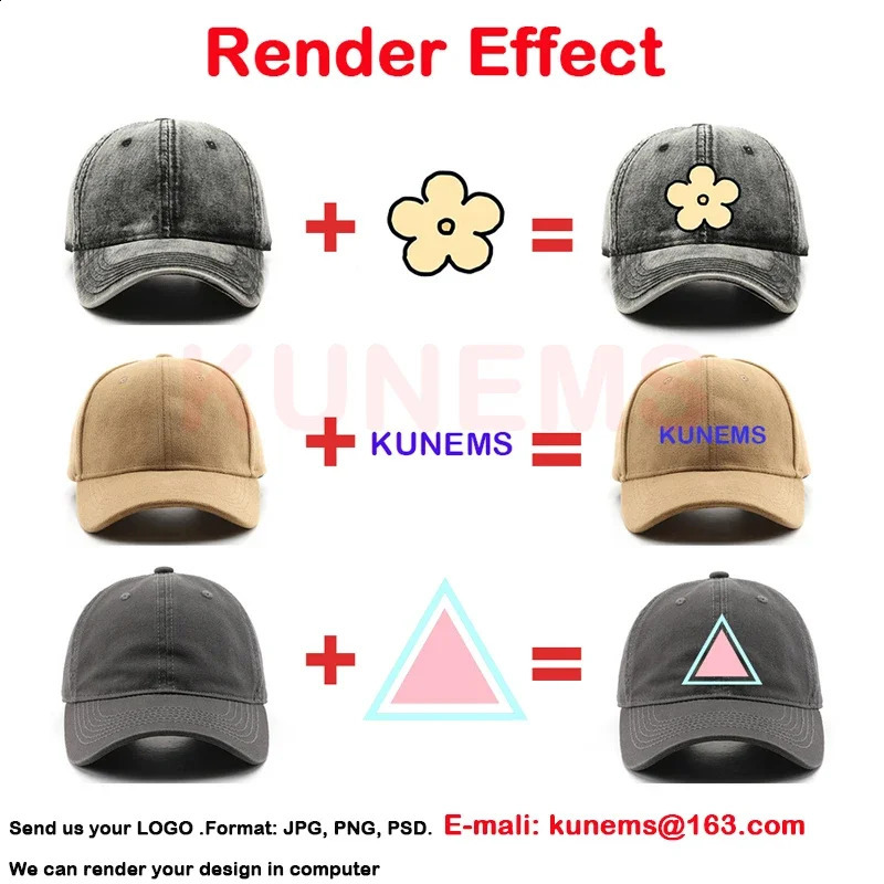 KUNEMS custom baseball cap unisex DIY blank rope truck cap summer beach cap 3D printed embroidered baseball cap 250228