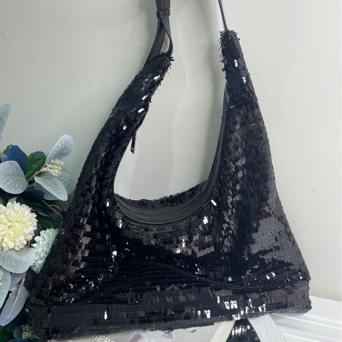 toteBag Shoulder bag ROSE NOIRE For Women New Product, Internet Celebrity, Small Fresh Sequins, Large Capacity Tote Hand-Held Single Shoulder Armpit B