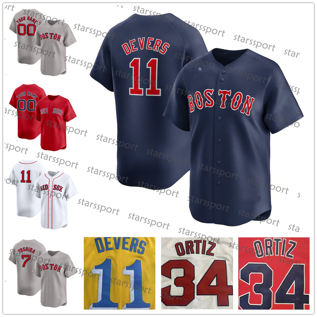 Men Women Youth Red Sox Jarren Duran Rafael Devers David Ortiz Trevor Story Triston Casas Masataka Yoshida Garrett Whitlock Baseball Custom Jersey