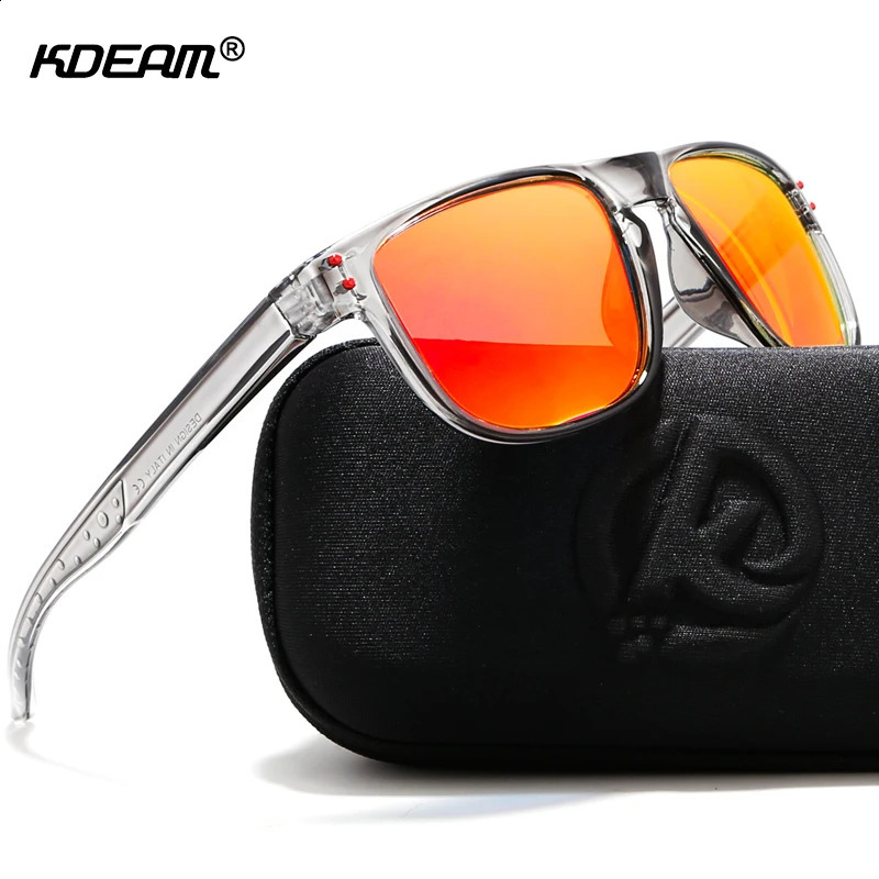 KDEAM Durable Lightweight Polarized Sunglasses All-fit Size Sun Glasses Men Coating Lens Minimize Hard Case included 250221
