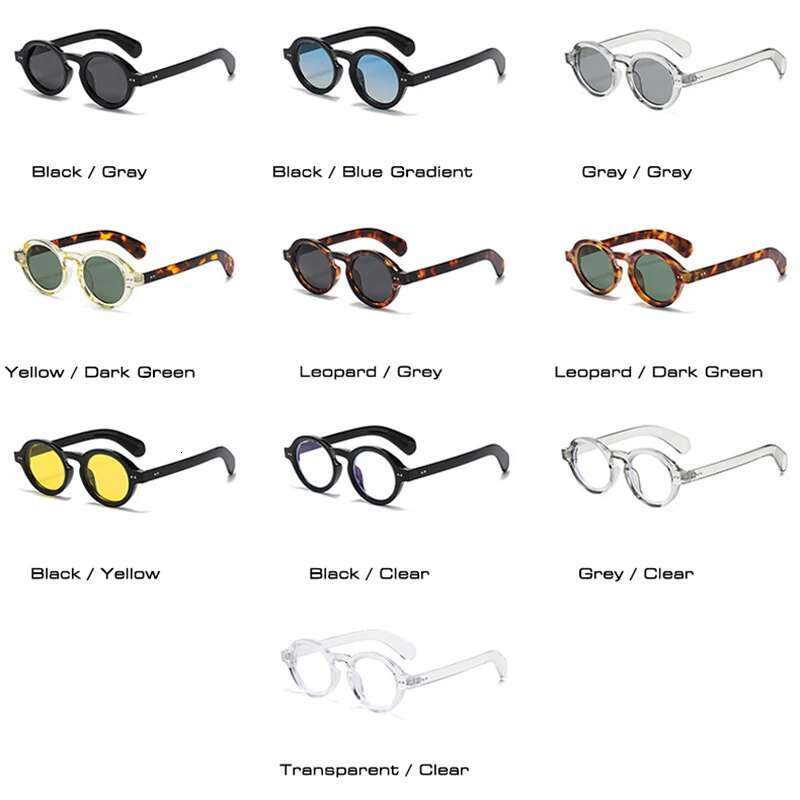 SO&EI Retro Round Women Polarized Sunglasses Fashion Rivets Decoration Men Punk Shades UV400 Leopard Sun Glasses