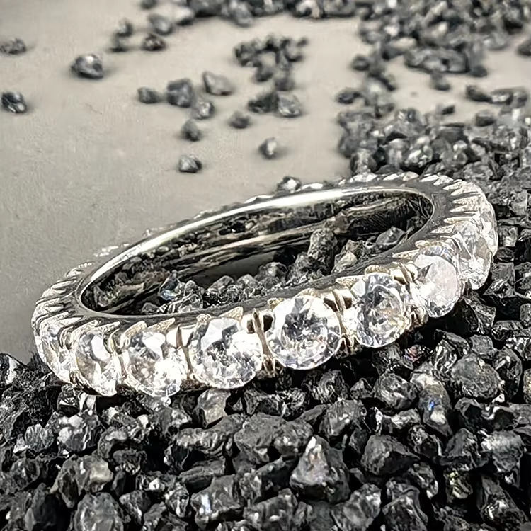 Classic boutique jewelry S pure sier VVS moissanite wedding eternal ring for both men and women