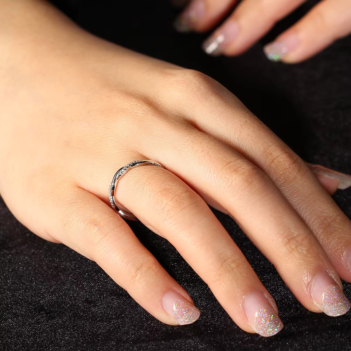 Beautiful Jewelry Wedding Engagement 14k Pure Silica Eternal Ring