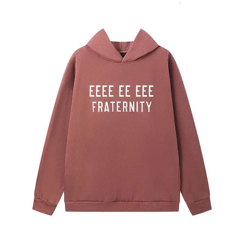 Fw24 Fashion Brand Chest Two Rows Letter Hoodies Design Men's High Street Cotton Loose Hoodie Sets