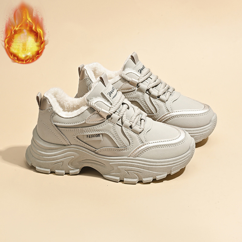 2025 Designer Winter Plush New Dad Shoes Women s Multi Functional Bottom Thick Warm Cotton Outdoor Anti Slip Sports And Leisure Running Shoes
