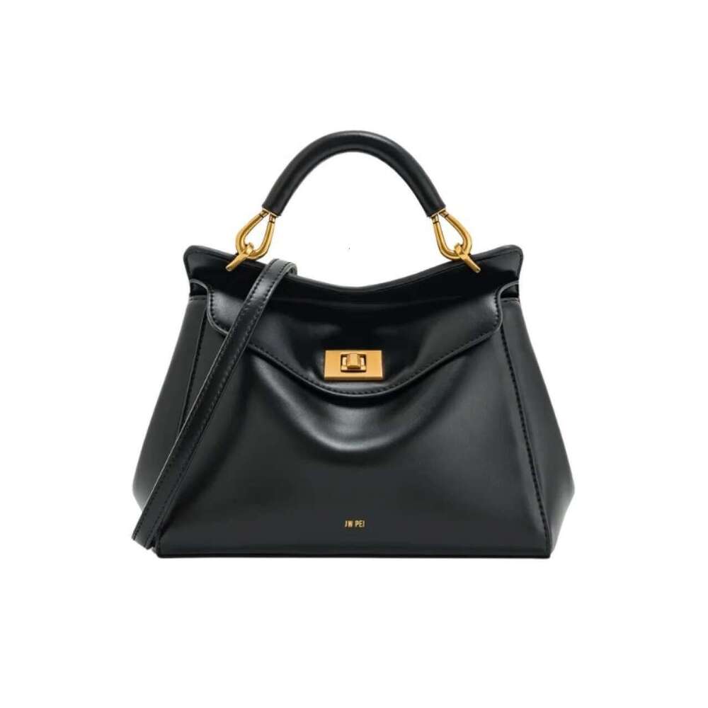 High Quality Light Brand Fashion Handbag Leather Simple Locking Versatile Retro Women's Crossbody Bag