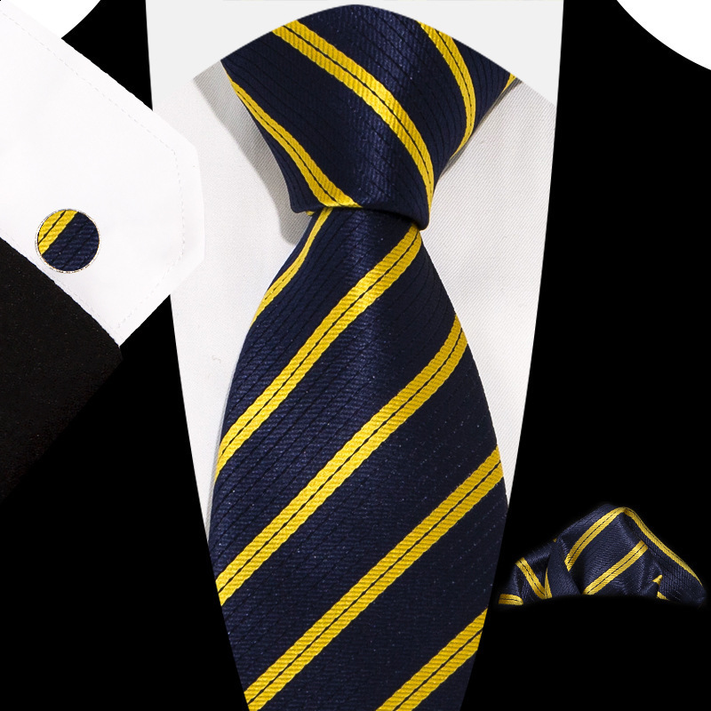 Mens tie pocket towel cufflink set striped tie 8cm hand tie square scarf workplace 230216