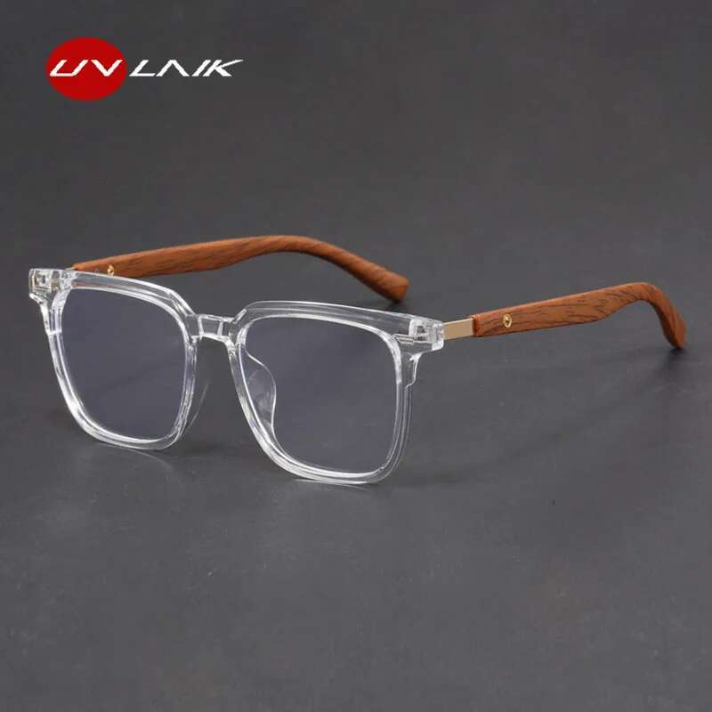 UVLAIK Retro Round TR90 Glasses Frame Men's Women's Trendy Literary Anti Blue Light Lens Computer Eyeglasses Ins Fashion Eyewear