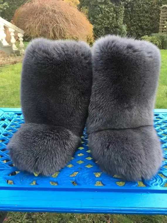 Womens Winter Snow Boots Outdoor Luxury Furry Real Raccoon Fur Boots Woman Fox Fur Warm Platform Shoes New Fashion Boots Z250303