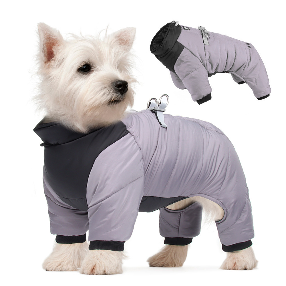 Autumn and Winter Canine Protection Gear - Durable Reversible Dog Parka with High Visibility Features