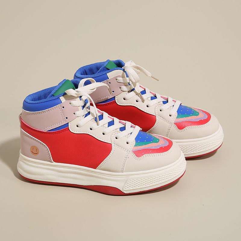 2025 Designer s New High Top Mandarin Duck Color Thick Sole Height Increasing Multifunctional Sports And Leisure Board Shoes