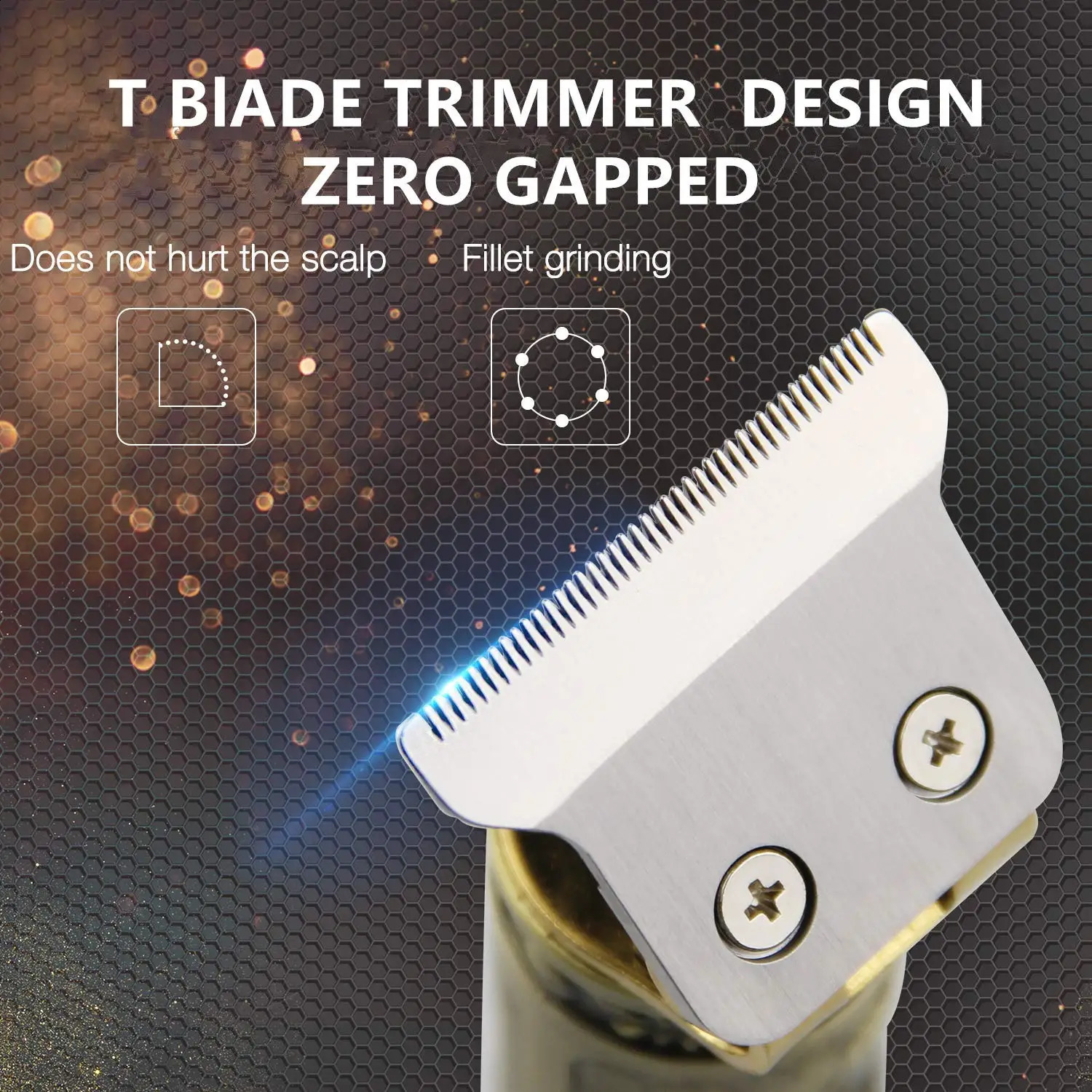 T9 USB Wireless Stainless Steel T Blade Sharp Hair Trimmers Men Shaver Rechargeable Baldheaded Hair Clippers Cutting Machine 250324