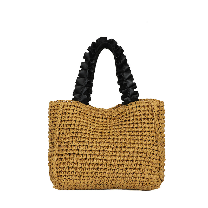 2025 Summer Straw Handbag Ins Wind Seaside Resort Handmade Woven Fashion Handheld Single Shoulder Underarm Bag #swissmilitary