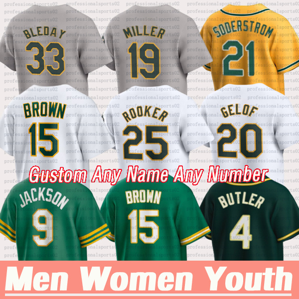 JJ Bleday jersey #25 Brent Rooker Athletics Jerseys Zack Gelof Shea Langeliers Lawrence Butler Max Schuemann Seth Brown Miguel Andujar Kyle McCann Baseball Jerseys