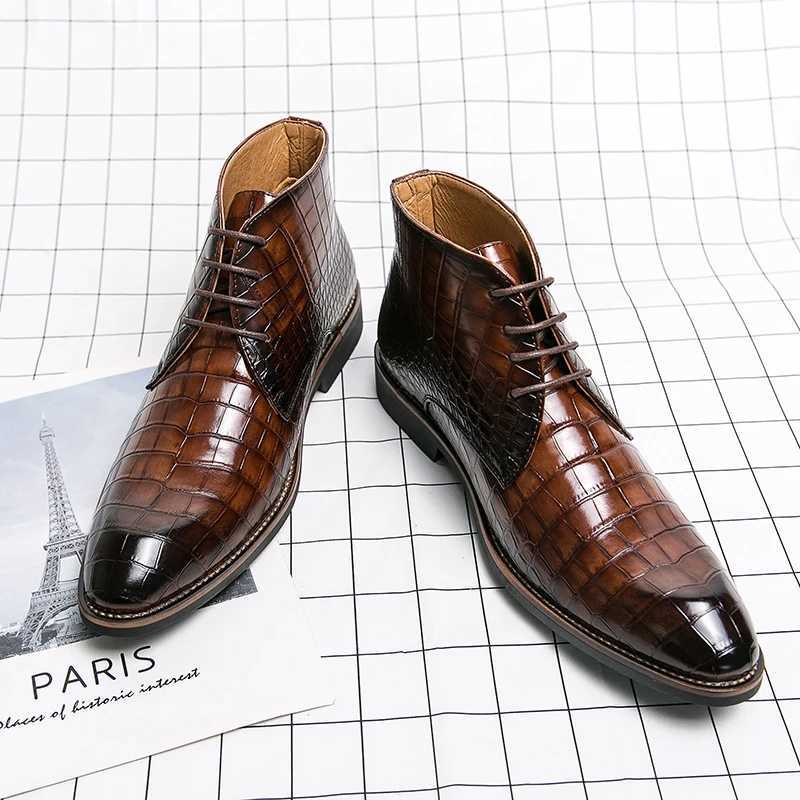 Mens leather designer handmade winter spring luxury wedding boots mens casual Chelsea dress business casual shoes footwear Z250303