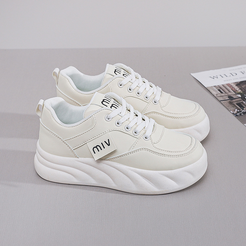 2025 Spring Designer s New Breathable White Multi Functional Thick Bottom Casual Sports White Shoes For Girls