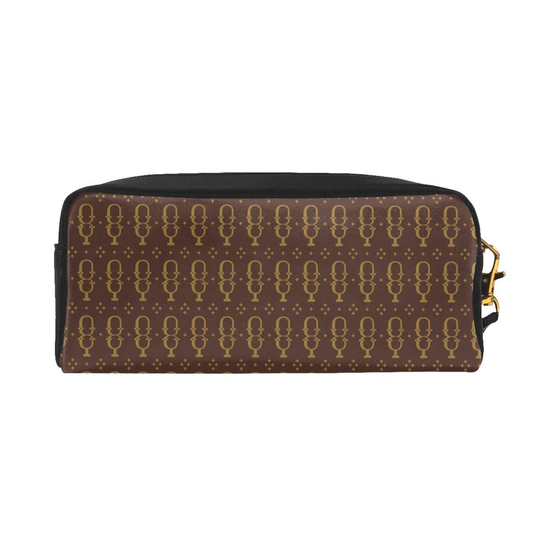 NXY Designer Makeup Bag Women Brown Wash Cosmetic Case Zipper Make Up Pochette Lady Toiletry Letter Makeup Bags Clutch Pouch