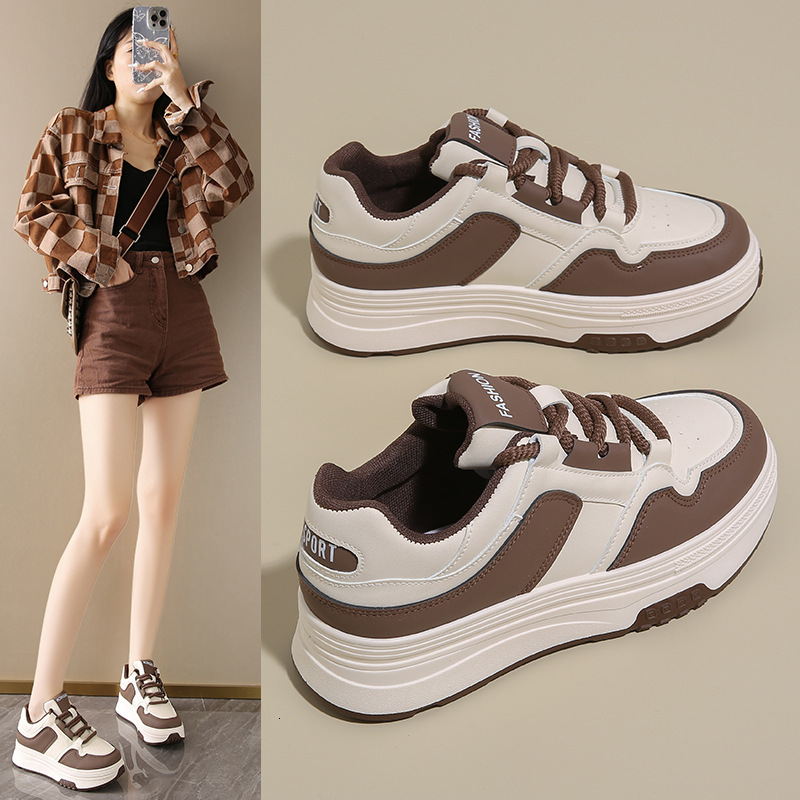 White shoes women s multifunctional designer spring new breathable thick soled sports and leisure board shoes outdoor fashion shoes