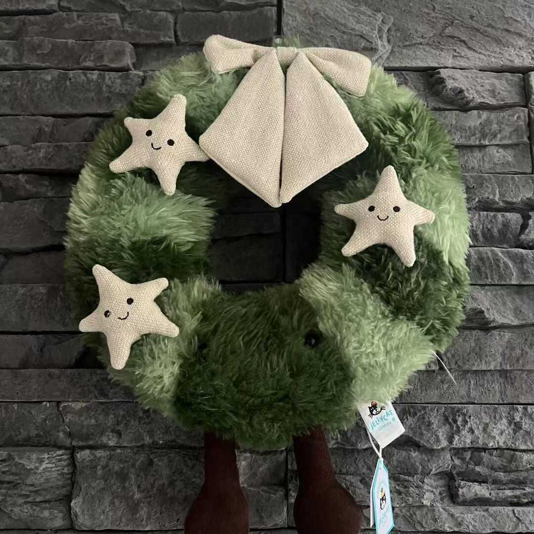 Plush Dolls Fun Christmas Nordic Spruce Wreath Christmas Tree Plush Doll Cute Wreath Pendant New Gift