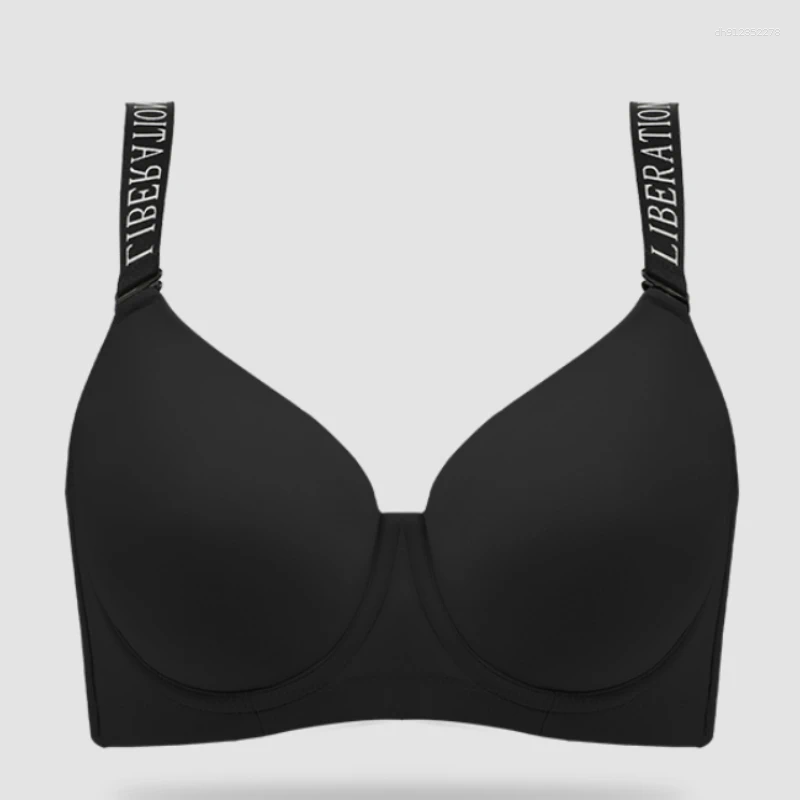 Bras Top Up Bra Seamless Womens Push Underwire Female Solid Minimizer Lingerie T-shirt 34 36 38 40 42