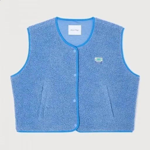 Elegant SingleBreasted Pocket Vest For Women 2025 Autumn European And American CrossBorder Style Woolly Sleeveless Top 250227