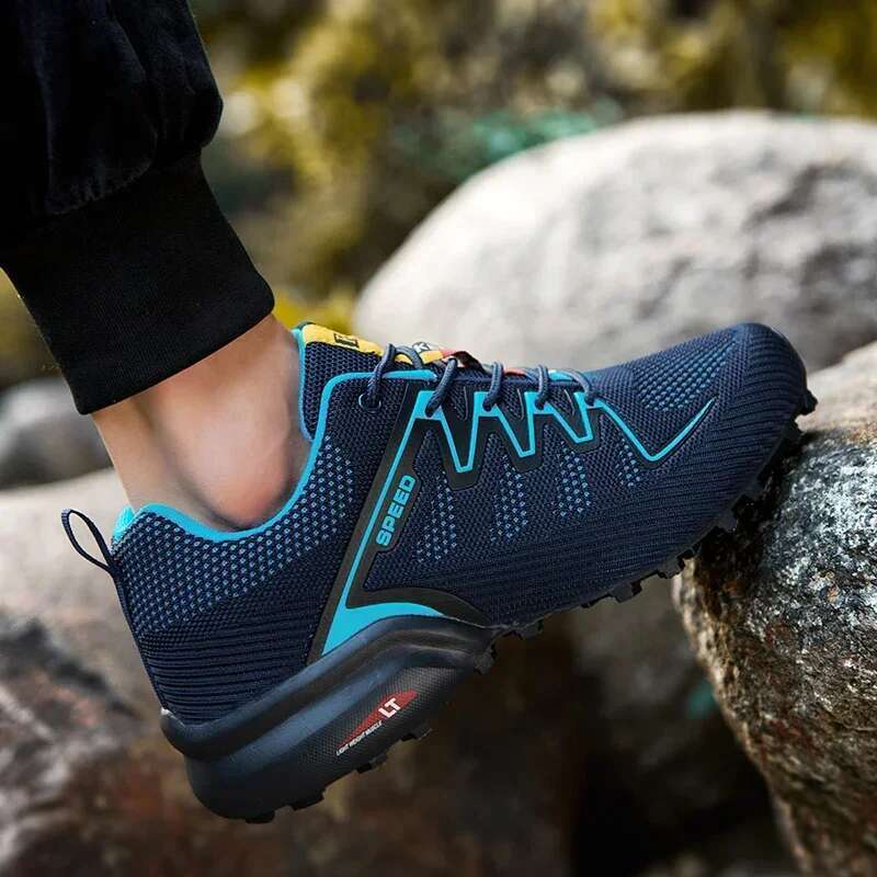 Men Hiking Trekking Climbing Shoes Mountain Outdoor Trainer Non-slip Hunting Tourism Male Comfy Sport Trail Soft