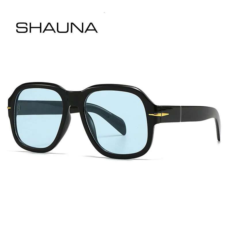 SHAUNA Retro Pilot Sunglasses Women Fashion Brand Designer Clear Gradient Shades UV400 Men Trending Rivets Sun Glasses