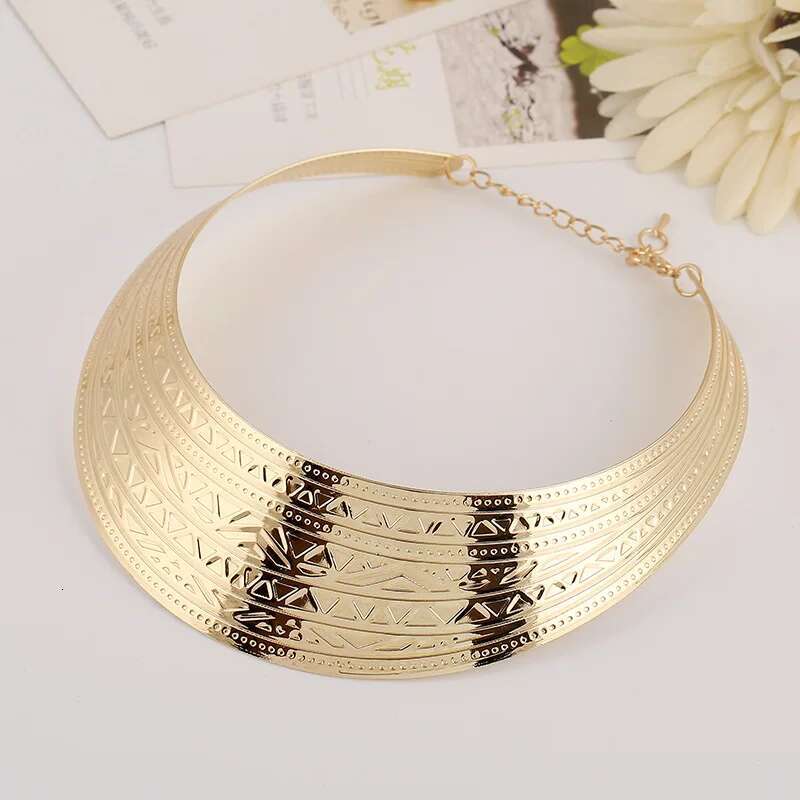 KMVEXO Fashion Jewelry Wide Punk Necklaces Charm Party Chain Choker Collar Necklace For Women Collier Femme