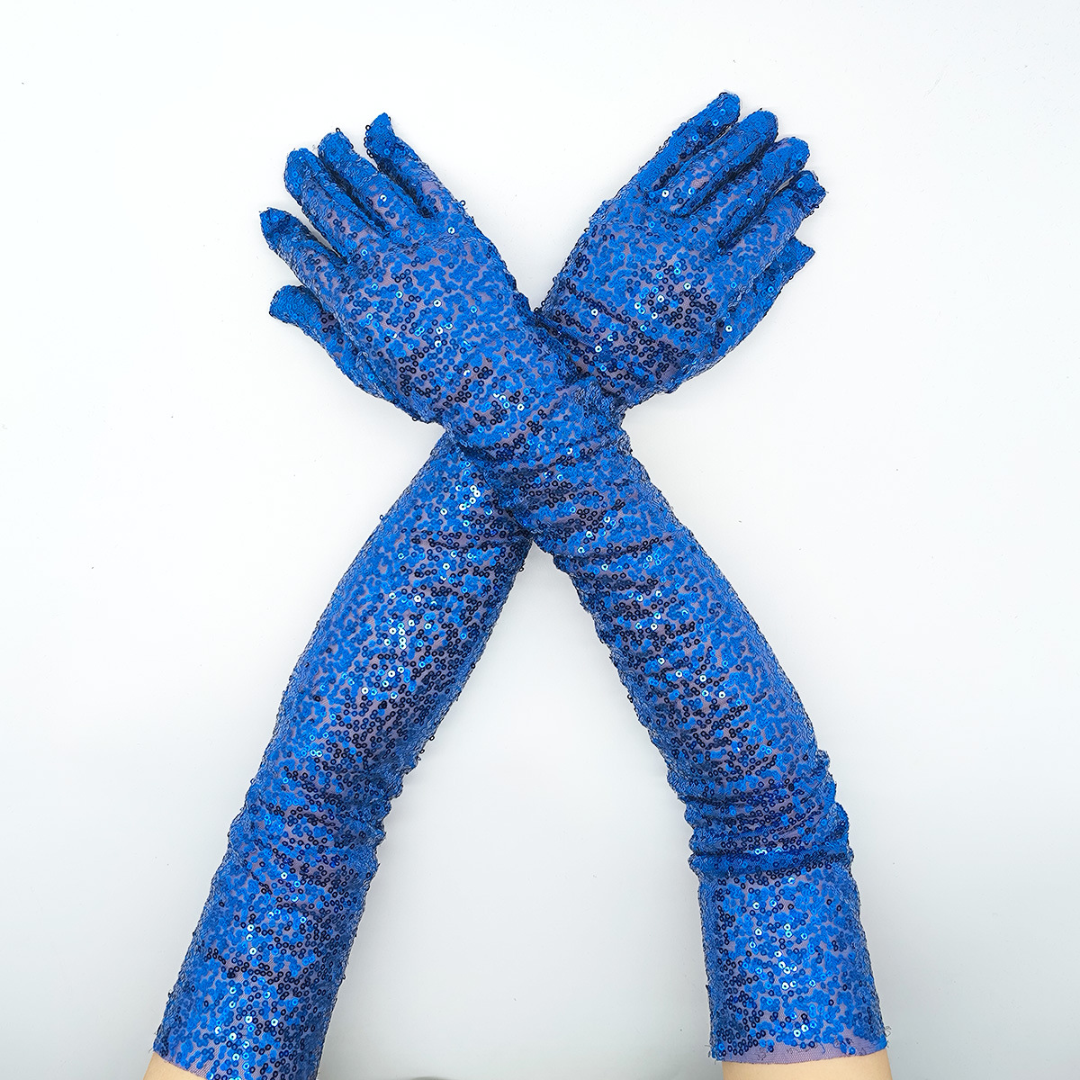 2025 Sequined Full Fiinger Bridal Gloves Above Elbow Length Prom Evening Party Gloves Elegant Sparkly Wedding Accessories
