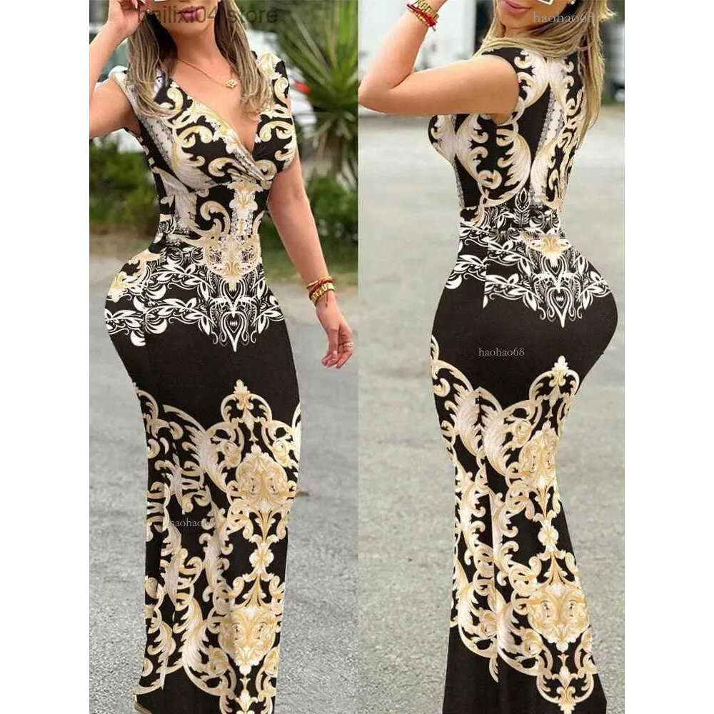 Casual Dresses Basic 2023 Summer Dresses For Women Baroque Leopard Print Sleeveless Bodycon Dress Vestidos De Mujer Casual Elegant Mini Robe Female T2