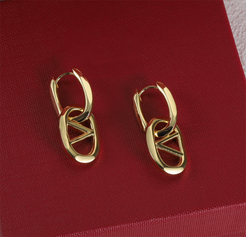 Classic Designer Hoop Huggie Earring Fashion 18K Gold Silver Plated Letter Earrings aretes orecchini for Women Wedding Party Jewerlry Gift