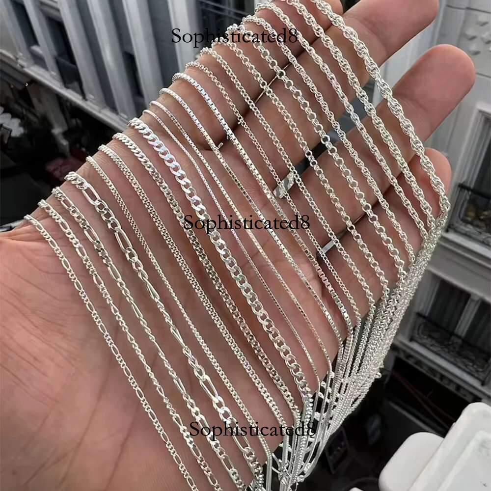ORSA JEWELS Italian Sterg 2.6mm 3.7mm 5.0mm Flat Mariner Chain Necklace for Women Men Fashion Sier Jewelry SC78