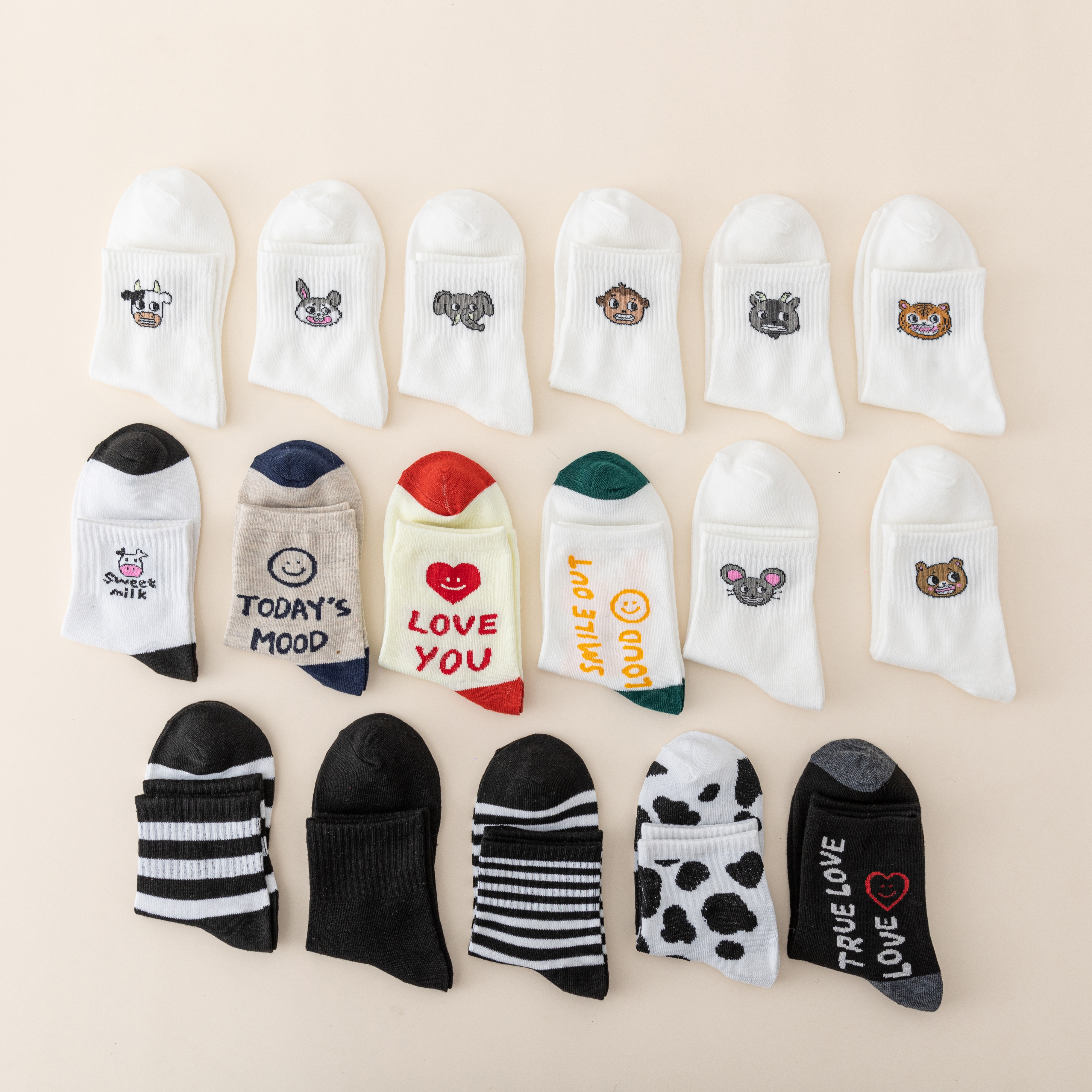 Soft & Durable 15-Pair Happy Socks Your Go-To Footwear Companion Collection hot-sale