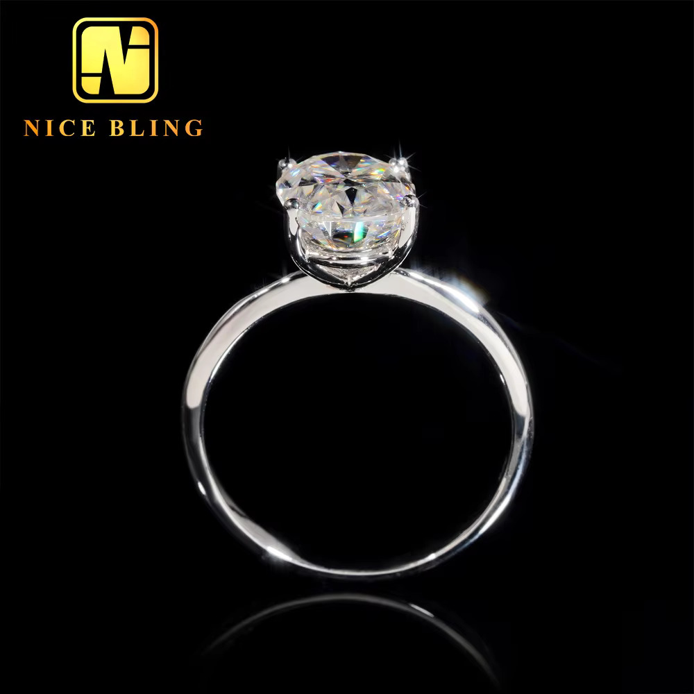 Quick transportation classic four claw pure sier silica semi paving belt handmade high-quality engagement ring