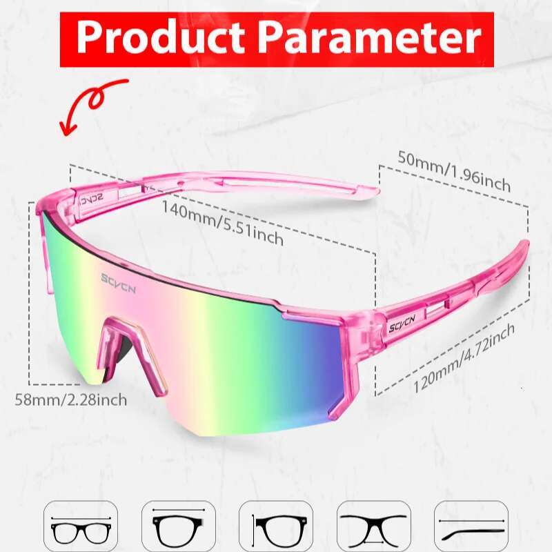 SCVCN Hot Sunglasses Men Road Driving Bike Glasses Outdoor Sports Mountain Climbing Women Bicycle UV400 Cycg Goggles