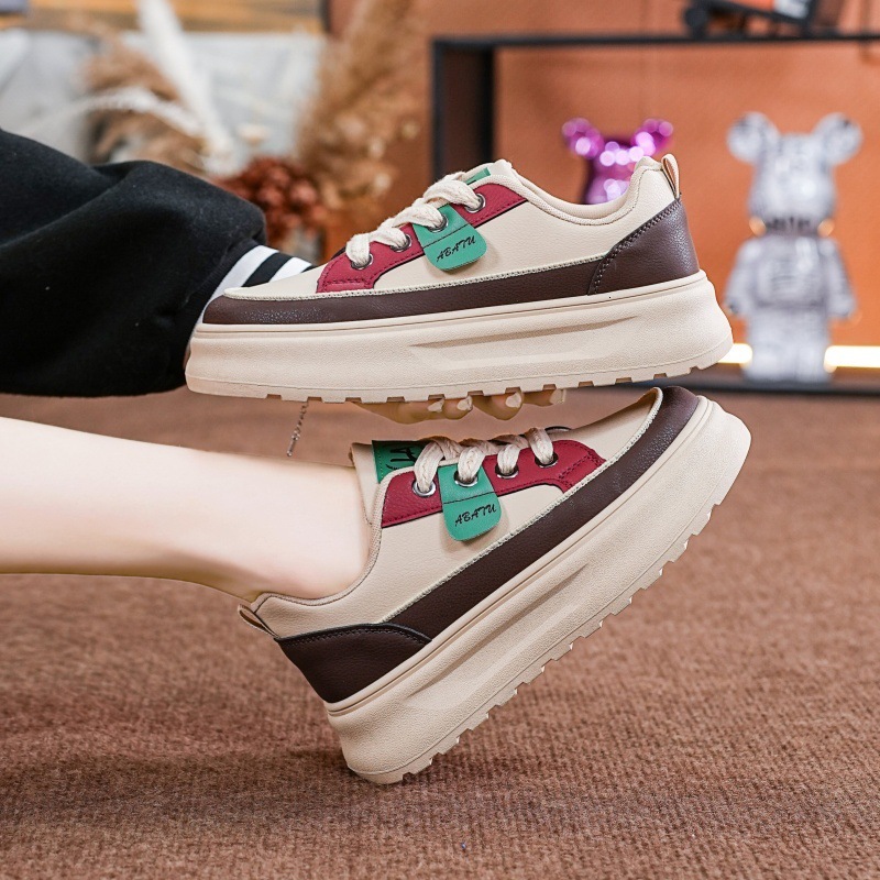 Fashion Splicing Color Thick Sole Height Increasing Sports Style 2025 Designer New Eye-catching Women s Shoes Spring And Summer New Products