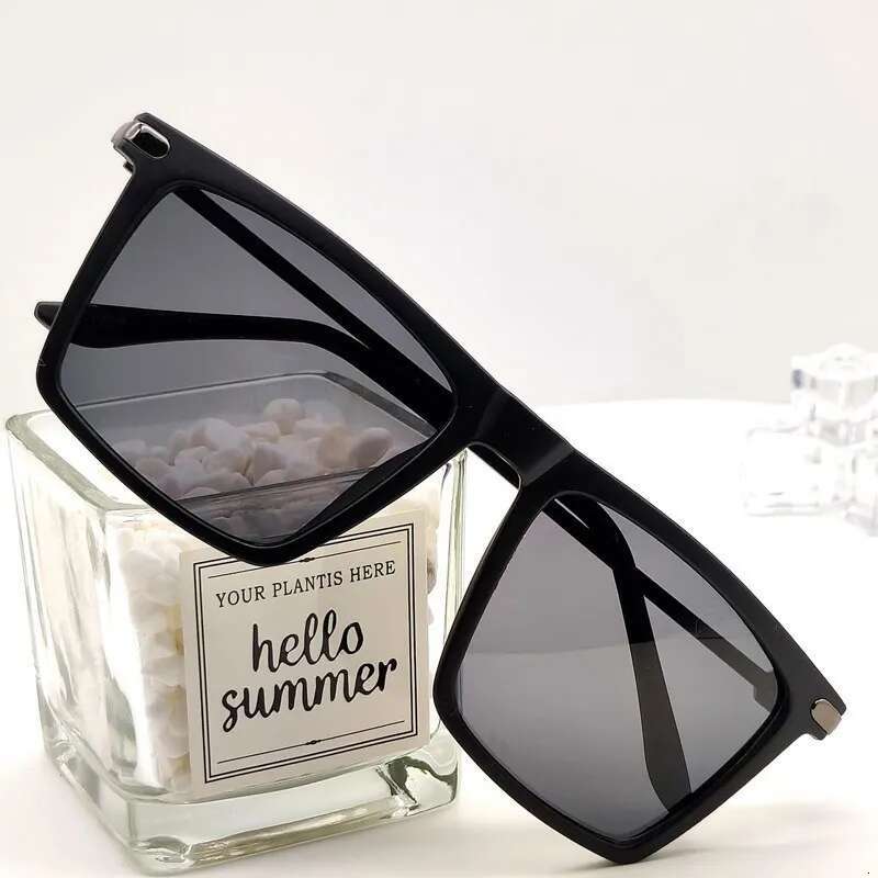 New Square Polarized Sunglasses Men Women Night Vision Yellow Lens Anti-Glare Male Driving Sun Glasses UV400 Eyewear