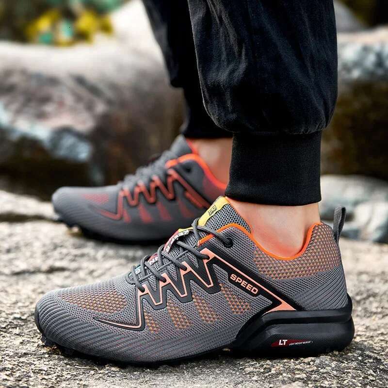 Men Hiking Trekking Climbing Shoes Mountain Outdoor Trainer Non-slip Hunting Tourism Male Comfy Sport Trail Soft