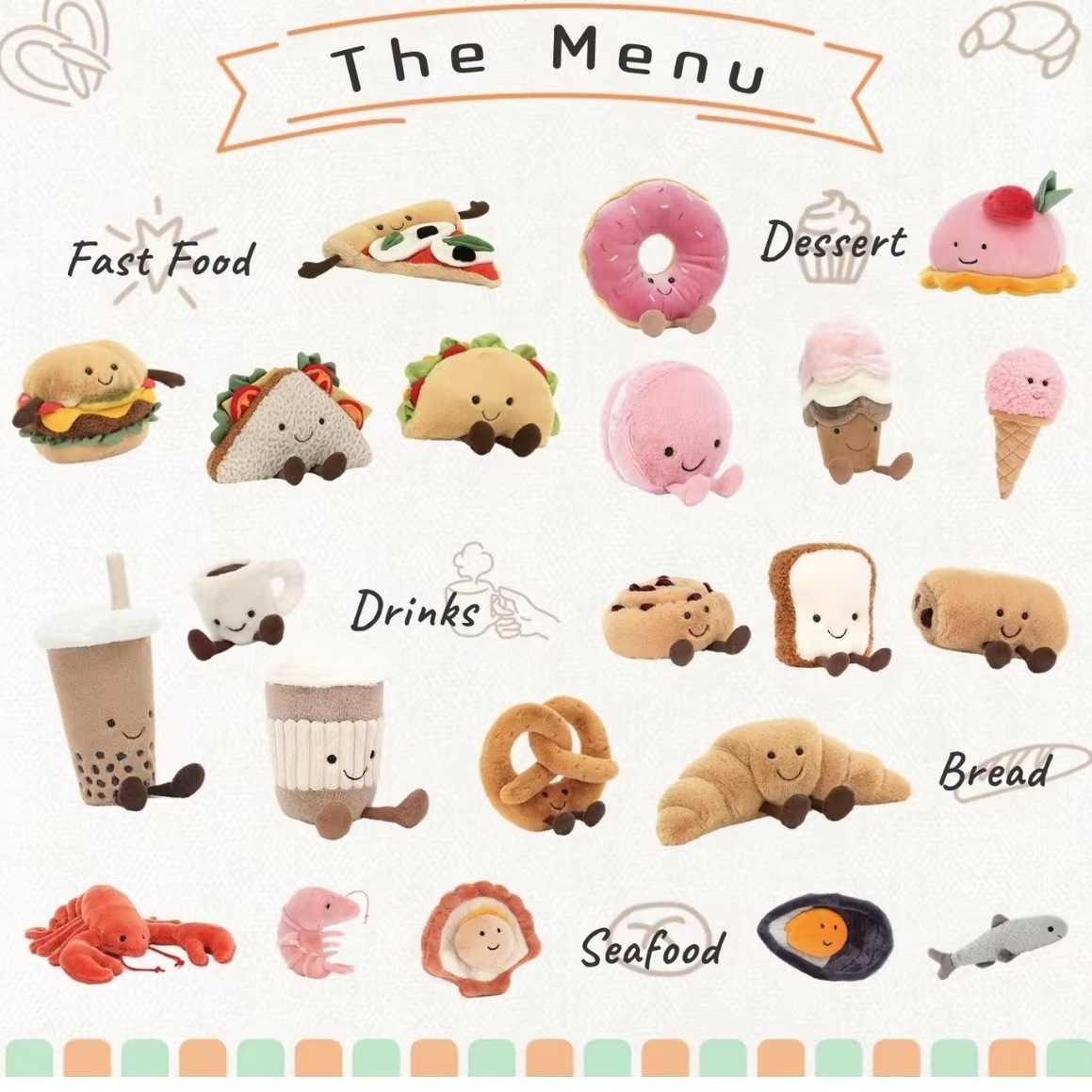 Plush Dolls Fun Cake Doll Dessert JC Food Series Doll Creative Simulation Plush Toy Wedding Doll