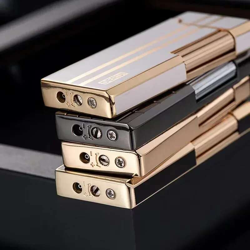 New Business PING Bright Sound Gas Compact Jet Butane Cool Metal Cigar Lighter Grinding Wheel Pipe Cigarette Accessories