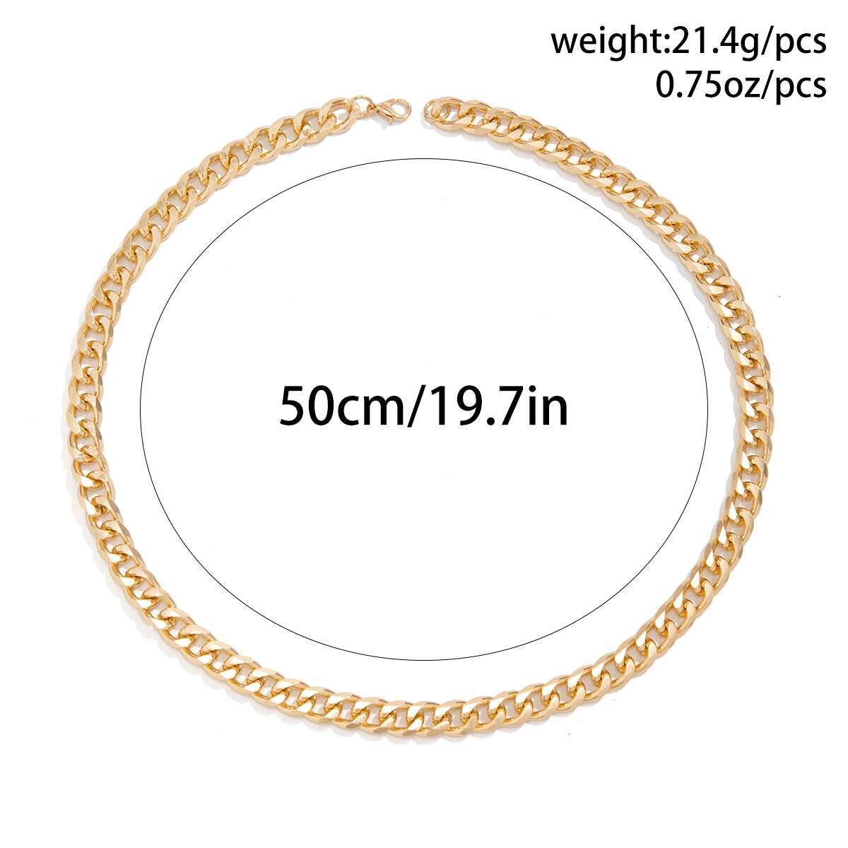 KunJoe Simple Cuban Necklace for Men Gold Color/Black Metal Aluminium Chain On The Neck Choker Jewelry Party Male DIY Gift