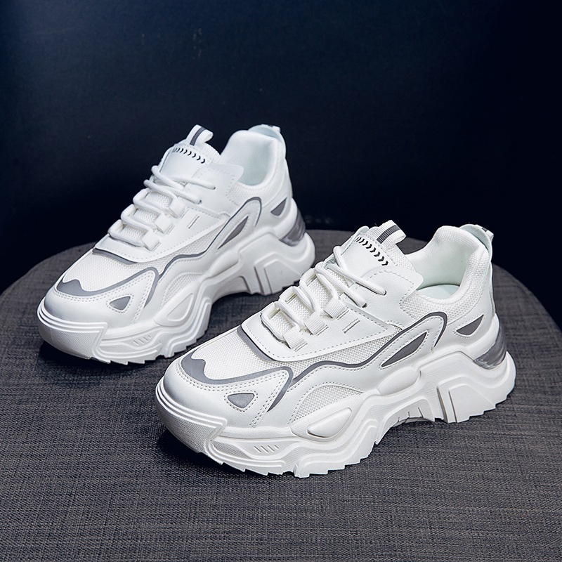 Daddy Shoes 2025 Designer Spring Summer New Internet Celebrity Multi Functional Thick Sole Add Light Breathable Small White Shoes Casual Women s Sneak