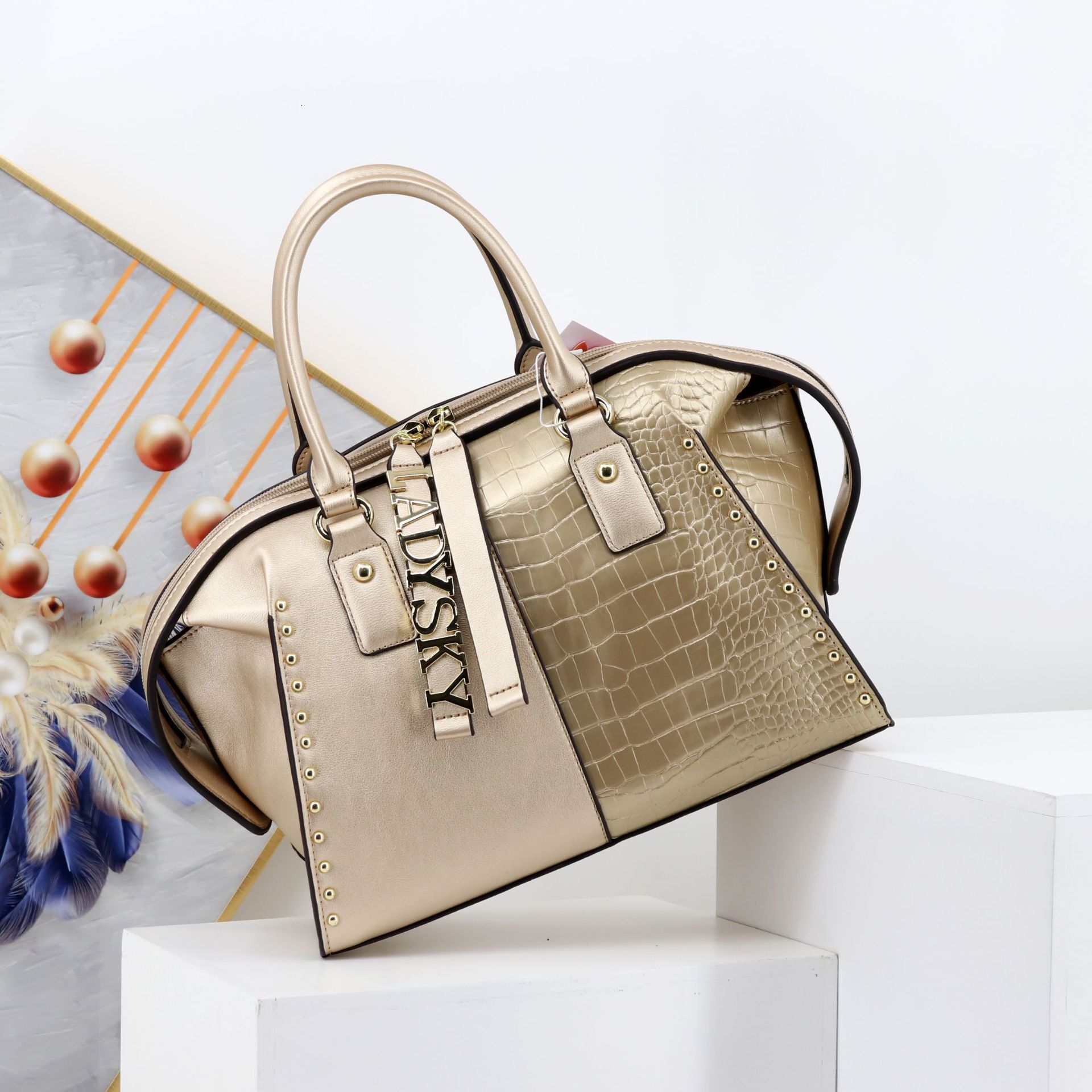 toteBag Shoulder bag ROSE NOIRE New Women's Handbag With High-Quality Crocodile Pattern Handbag, Simple And Fashionable